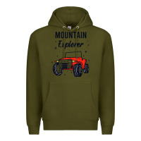 Army Green mountain explorer Premium Hoodie - linhVisuals