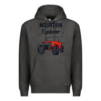 Charcoal Heather mountain explorer Premium Hoodie - linhVisuals