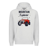 Dove Grey mountain explorer Premium Hoodie - linhVisuals