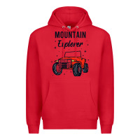 Red mountain explorer Premium Hoodie - linhVisuals