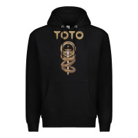 Black TOTO ROCK Premium Hoodie - linhVisuals