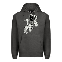 Charcoal Heather astronaut in the space Premium Hoodie - linhVisuals