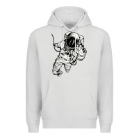 Dove Grey astronaut in the space Premium Hoodie - linhVisuals
