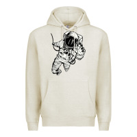 Oatmeal Heather astronaut in the space Premium Hoodie - linhVisuals
