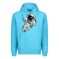 Ocean Blue astronaut in the space Premium Hoodie - linhVisuals