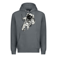 Rock astronaut in the space Premium Hoodie - linhVisuals