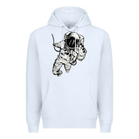 White astronaut in the space Premium Hoodie - linhVisuals