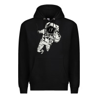 Black astronaut in the space Premium Hoodie - linhVisuals