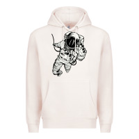 Pale Pink astronaut in the space Premium Hoodie - linhVisuals
