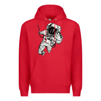 Red astronaut in the space Premium Hoodie - linhVisuals