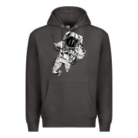 Smoke astronaut in the space Premium Hoodie - linhVisuals