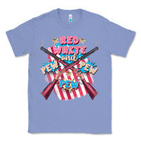 Colony Blue Red white and pew pew pew Classic Tee - FaDigitalArtStudio