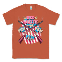 Copper Red white and pew pew pew Classic Tee - FaDigitalArtStudio