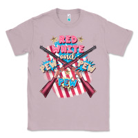 Lilac Red white and pew pew pew Classic Tee - FaDigitalArtStudio