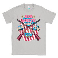 Moon Dust Red white and pew pew pew Classic Tee - FaDigitalArtStudio