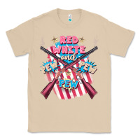 Mushroom Red white and pew pew pew Classic Tee - FaDigitalArtStudio