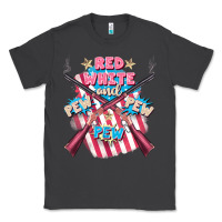 Smoke Red white and pew pew pew Classic Tee - FaDigitalArtStudio