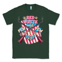 Sports Green Red white and pew pew pew Classic Tee - FaDigitalArtStudio