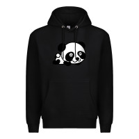Black baby panda bear Premium Hoodie - linhVisuals