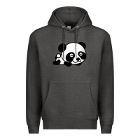 Charcoal Heather baby panda bear Premium Hoodie - linhVisuals