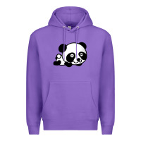 Purple baby panda bear Premium Hoodie - linhVisuals
