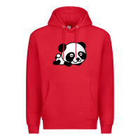 Red baby panda bear Premium Hoodie - linhVisuals