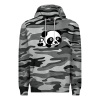 Slate Camo baby panda bear Premium Hoodie - linhVisuals