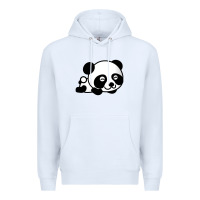 White baby panda bear Premium Hoodie - linhVisuals
