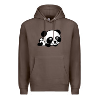 Coffee baby panda bear Premium Hoodie - linhVisuals