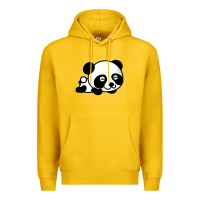 Lemon baby panda bear Premium Hoodie - linhVisuals