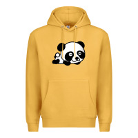 Mustard baby panda bear Premium Hoodie - linhVisuals