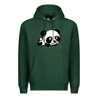 Sports Green baby panda bear Premium Hoodie - linhVisuals