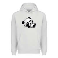 Dove Grey baby panda bear Premium Hoodie - linhVisuals
