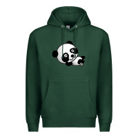 Sports Green baby panda bear Premium Hoodie - linhVisuals
