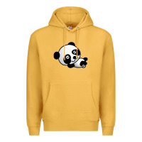 Mustard baby panda bear Premium Hoodie - linhVisuals