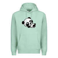 Seafoam baby panda bear Premium Hoodie - linhVisuals