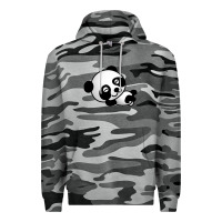 Slate Camo baby panda bear Premium Hoodie - linhVisuals