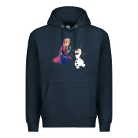 Navy olaf and  elsa Premium Hoodie - linhVisuals