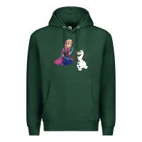 Sports Green olaf and  elsa Premium Hoodie - linhVisuals