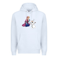 White olaf and  elsa Premium Hoodie - linhVisuals