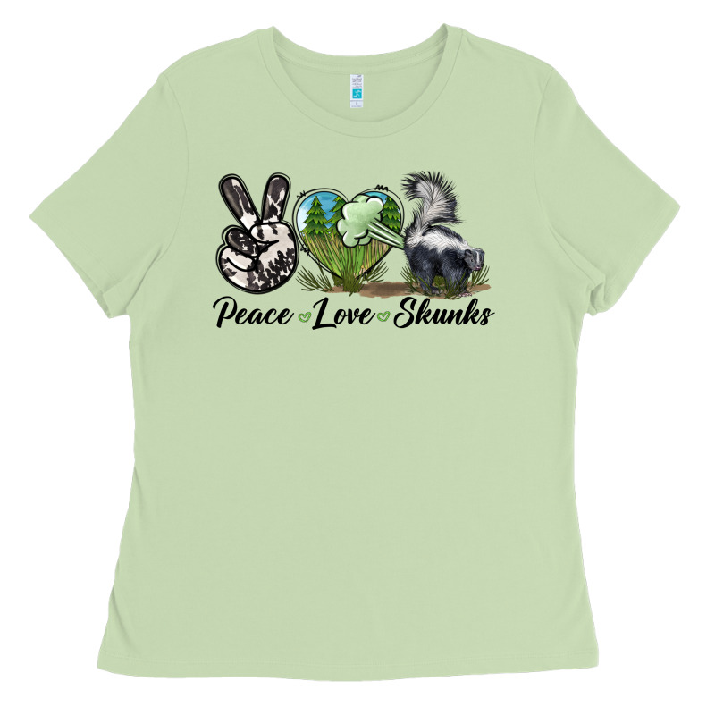 Peace Love Skunks Ladies Tee by LillyAllenDesigns | Teevron