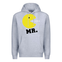 Heather Grey Mr Pacman Premium Hoodie - linhVisuals