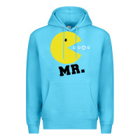 Ocean Blue Mr Pacman Premium Hoodie - linhVisuals