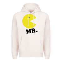 Pale Pink Mr Pacman Premium Hoodie - linhVisuals