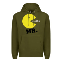 Army Green Mr Pacman Premium Hoodie - linhVisuals