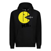 Black Mr Pacman Premium Hoodie - linhVisuals