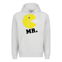 Dove Grey Mr Pacman Premium Hoodie - linhVisuals