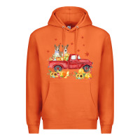 Carrot basenji pumpkin truck fall leaf thanksgiving halloween Premium Hoodie - linhVisuals