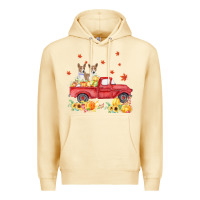 Pina Colada basenji pumpkin truck fall leaf thanksgiving halloween Premium Hoodie - linhVisuals