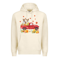 Tofu basenji pumpkin truck fall leaf thanksgiving halloween Premium Hoodie - linhVisuals